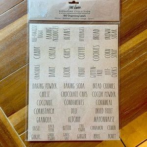 Rae Dunn organizing labels